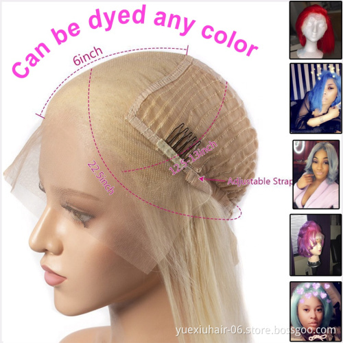 cheap wholesale 100% Human Cuticle Aligned raw Virgin remy Hair Pre-Plucked  Brazilian Lace closure Front Short Bob Wigs vendor